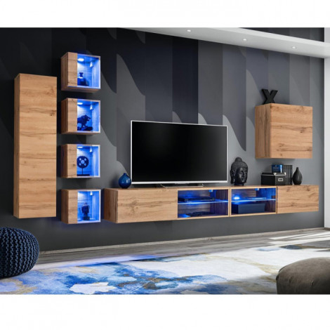 Ensemble Meuble TV "Switch XXVI" 320cm Naturel|Meuble TV|Paris Prix