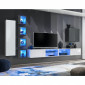 Ensemble Meuble TV "Switch XXVI" 320cm Blanc & Gris|Meuble TV|Paris Prix