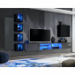 Ensemble Meuble TV "Switch XXVI" 320cm Gris & Noir|Meuble TV|Paris Prix