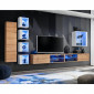 Ensemble Meuble TV "Switch XXVI" 320cm Naturel & Blanc|Meuble TV|Paris Prix