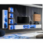 Ensemble Meuble TV "Switch XXVI" 320cm Blanc & Naturel|Meuble TV|Paris Prix