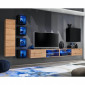 Ensemble Meuble TV "Switch XXVI" 320cm Naturel & Noir|Meuble TV|Paris Prix