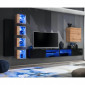 Ensemble Meuble TV "Switch XXVI" 320cm Noir & Naturel|Meuble TV|Paris Prix