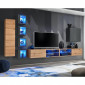 Ensemble Meuble TV "Switch XXVI" 320cm Naturel & Gris|Meuble TV|Paris Prix
