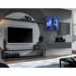 Ensemble Meuble TV Design "Switch I" 330cm Gris & Noir|Meuble TV|Paris Prix