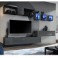 Ensemble Meuble TV Design "Switch III" 280cm Gris & Noir|Meuble TV|Paris Prix