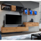 Ensemble Meuble TV Design "Switch III" 280cm Naturel & Noir|Meuble TV|Paris Prix