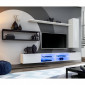 Ensemble Meuble TV Design "Switch IV" 300cm Blanc & Noir|Meuble TV|Paris Prix