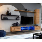 Ensemble Meuble TV Design "Switch IV" 300cm Naturel & Noir|Meuble TV|Paris Prix