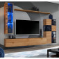 Ensemble Meuble TV Design "Switch II" 250cm Naturel & Noir|Meuble TV|Paris Prix