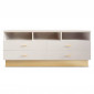 Meuble TV 4 Tiroirs Design "Tazea" 150cm Taupe|Meuble TV|Paris Prix