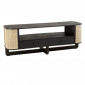 Meuble TV en Rotin "Molly" 140cm Noir & Beige|Meuble TV|Paris Prix