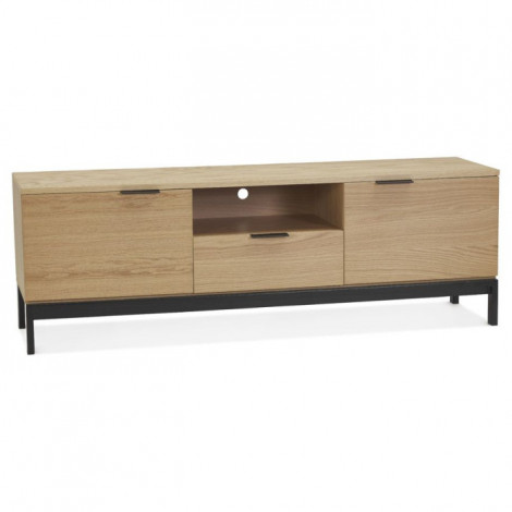 Meuble TV 2 Portes & 1 Tiroir "Kibo" 150cm Naturel|Meuble TV|Paris Prix