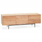 Meuble TV 3 Portes en Bois "Myriam" 147cm Naturel|Meuble TV|Paris Prix