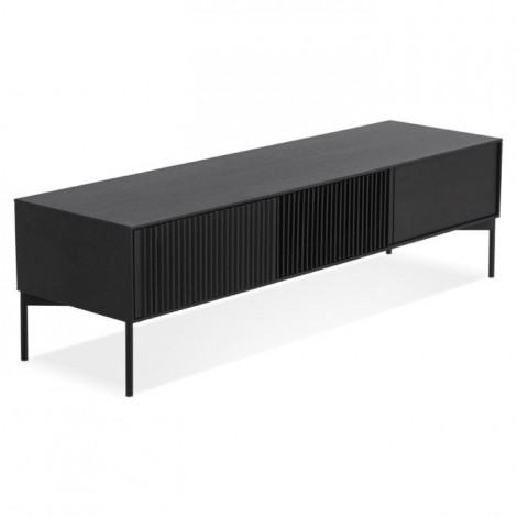 Meuble TV 3 Tiroirs Design "Aguero" 160cm Noir|Meuble TV|Paris Prix