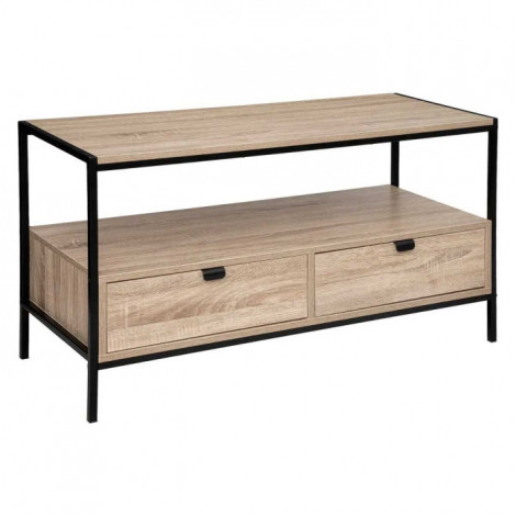 Meuble TV 2 Tiroirs Design "Aliaj" 100cm Beige|Meuble TV|Paris Prix