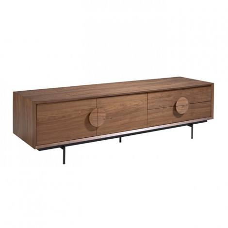 Meuble TV 2 Tiroirs & 2 Portes "Fred" 180cm Marron|Meuble TV|Paris Prix