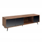 Meuble TV 3 Portes "Effet Miroir" 180cm Marron|Meuble TV|Paris Prix