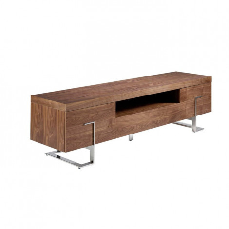 Meuble TV 1 Tiroir & 2 Portes "Staci" 200cm Marron|Meuble TV|Paris Prix