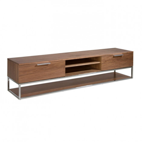 Meuble TV 2 Tiroirs "Josy" 220cm Marron|Meuble TV|Paris Prix