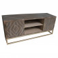 Meuble TV 2 Portes "Vintage" 130cm Marron|Meuble TV|Paris Prix