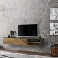 Meuble TV "RTV Dallas" 180cm Chêne & Gris|Meuble TV|Paris Prix