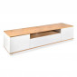 Meuble TV 3 Portes "Tania" 180cm Blanc & Naturel|Meuble TV|Paris Prix