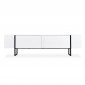 Meuble TV 2 portes "Valentin" 180cm Blanc & Noir|Meuble TV|Paris Prix