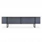 Meuble TV 2 portes "Valentin" 180cm Gris & Noir|Meuble TV|Paris Prix