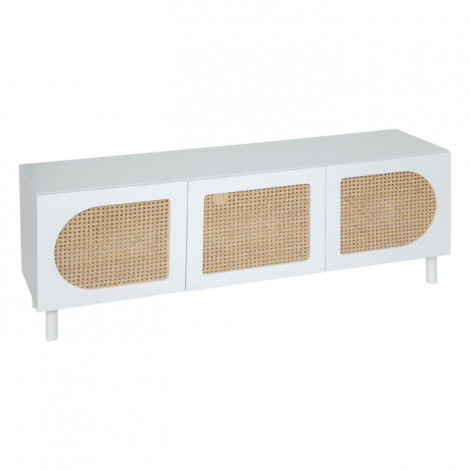 Meuble TV 3 Portes "Cabras" 140cm Blanc|Meuble TV|Paris Prix