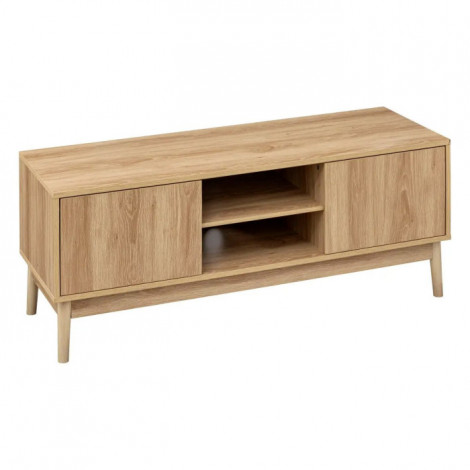 Meuble TV Design 2 Portes "Abana" 120cm Naturel|Meuble TV|Paris Prix