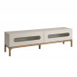 Meuble TV 2 Tiroirs Design "Barney" 180cm Gris|Meuble TV|Paris Prix