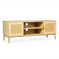 Meuble TV 2 Portes "Ibiza" 120cm Naturel|Meuble TV|Paris Prix