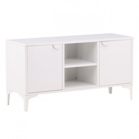 Meuble TV 2 Portes "Piring" 120cm Blanc|Meuble TV|Paris Prix