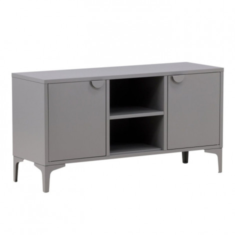 Meuble TV 2 Portes "Piring" 120cm Gris Clair|Meuble TV|Paris Prix