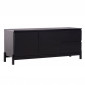 Meuble TV 2 Portes & 2 Tiroirs "Corpus" 138cm Noir|Meuble TV|Paris Prix