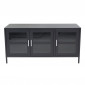 Meuble TV 3 Portes "Acero" 120cm Noir|Meuble TV|Paris Prix