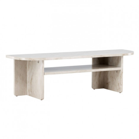 Meuble TV Effet Marbre "Alesund" 140cm Beige|Meuble TV|Paris Prix