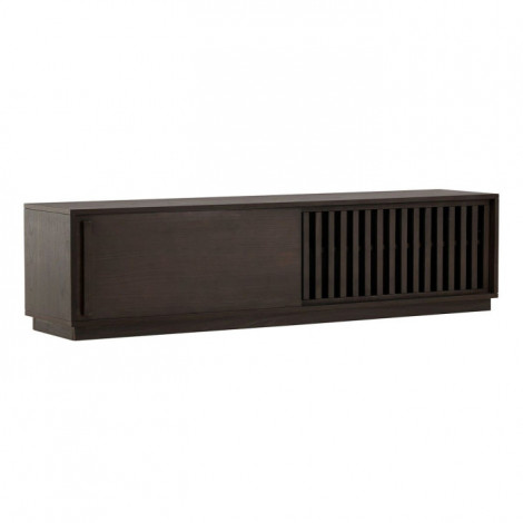 Meuble TV Design Nervuré "Lugo" 180cm Marron|Meuble TV|Paris Prix