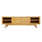 Meuble TV 2 Portes 4 Niches "Fiftees" 180cm Naturel|Meuble TV|Paris Prix