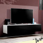 Meuble TV Mural Design "Fly I" 160cm Noir & Blanc|Meuble TV|Paris Prix