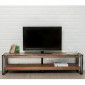 Meuble TV en Teck Industriel "Loft" 160cm Marron|Meuble TV|Paris Prix