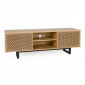 Meuble TV 2 Portes en Bois "Camden" 150cm Naturel|Meuble TV|Paris Prix