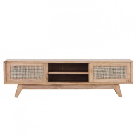 Meuble TV en Teck "Archi" 160cm Naturel|Meuble TV|Paris Prix