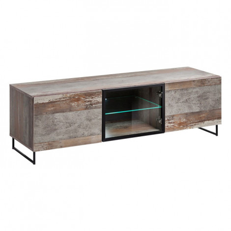 Meuble TV Design 2 Portes "Plank" 150cm Naturel|Meuble TV|Paris Prix