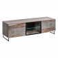 Meuble TV Design 2 Portes "Plank" 150cm Naturel|Meuble TV|Paris Prix