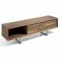 Meuble TV 1 Tiroir "Jorys" 180cm Naturel & Argent|Meuble TV|Paris Prix