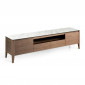 Meuble TV Marbre & Bois "Sade" 200cm Naturel|Meuble TV|Paris Prix