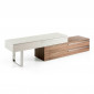 Meuble TV 2 Tiroirs Design "Guhy" 152cm Naturel|Meuble TV|Paris Prix