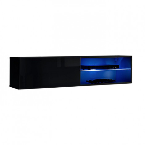 Meuble TV LED Design "Switch IV" 120cm Noir|Meuble TV|Paris Prix